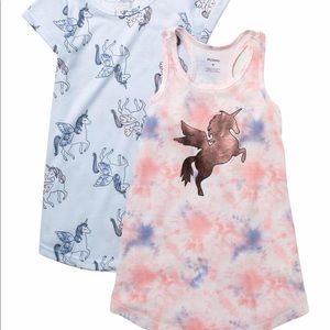 Petit Lem Toddler Sleep Shirt Bundle Unicorn Print 4